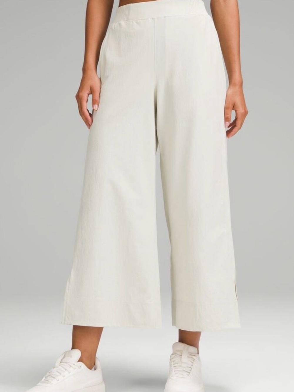 Lululemon Stretch Woven Wide-Leg High-Rise Crop BONE Size L